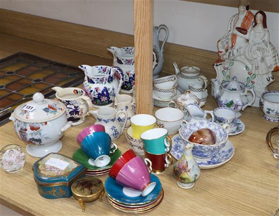 A quantity of 19th century and later pottery and porcelain